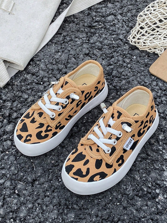 Children's Canvas Sneakers, Spring/Autumn Korean Style Simple Boys' And Girls' Shoes, Fashionable Low-Cut Casual Athletic Shoes With Classic Lace-Up Style, Versatile Skateboard Sports Shoes For Children