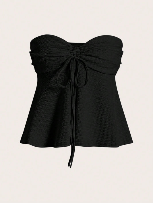 Women's Elastic Strapless Blouse