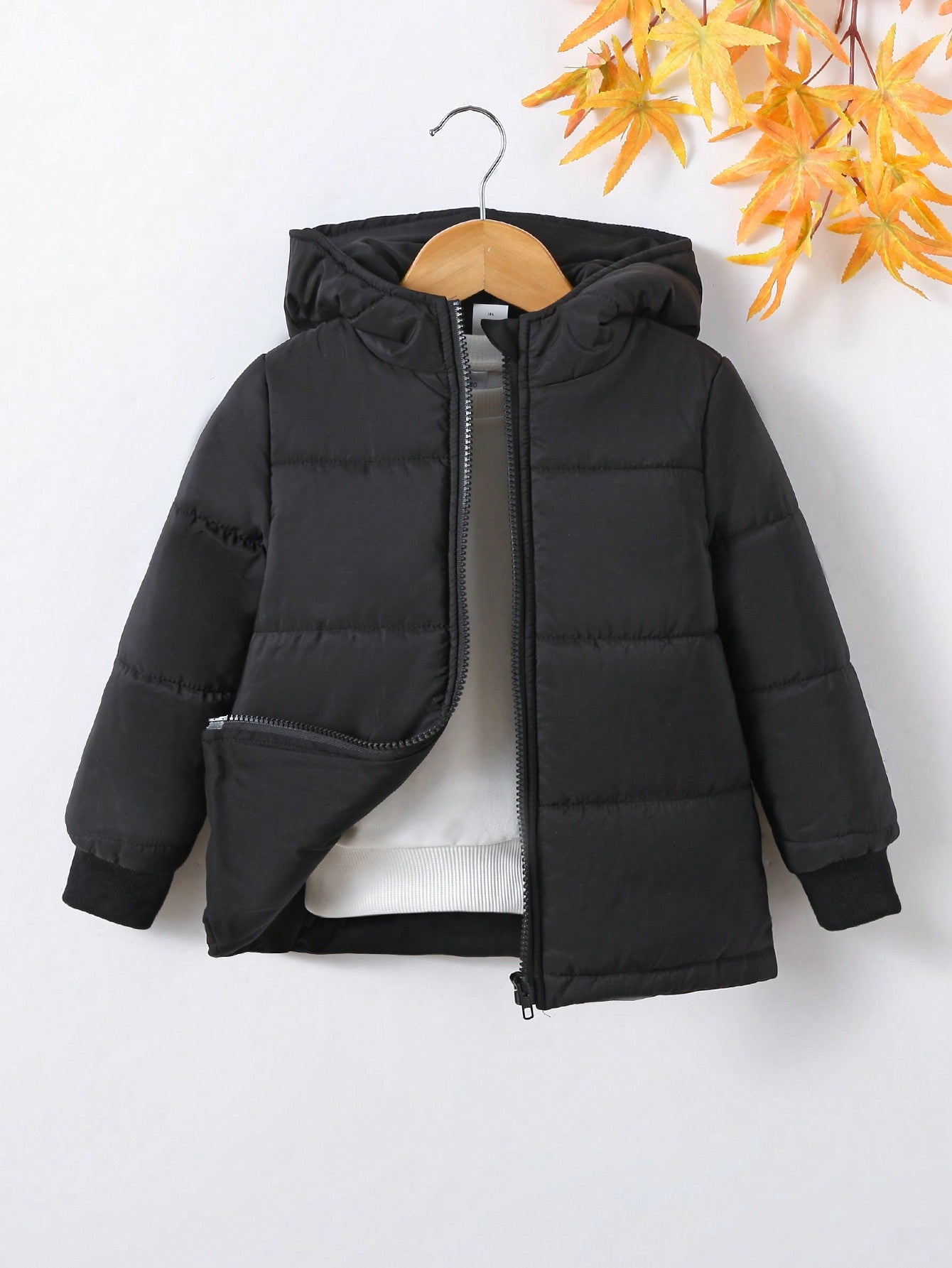 Young Boy Outdoor Street Style Thick Jacket, Windproof & Insulated, Autumn & Winter Fashion