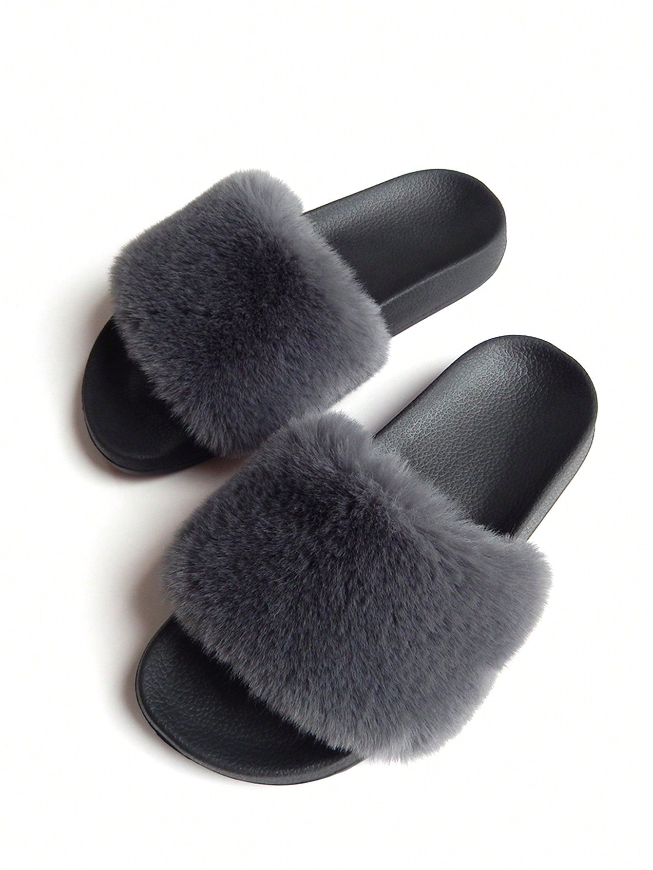 Autumn And Winter Plush High-End Fur Slippers For Women, Fashionable And Versatile Flat-Soled Trendy Soft-Soled Flip-Flops For Indoor And Outdoor Wear