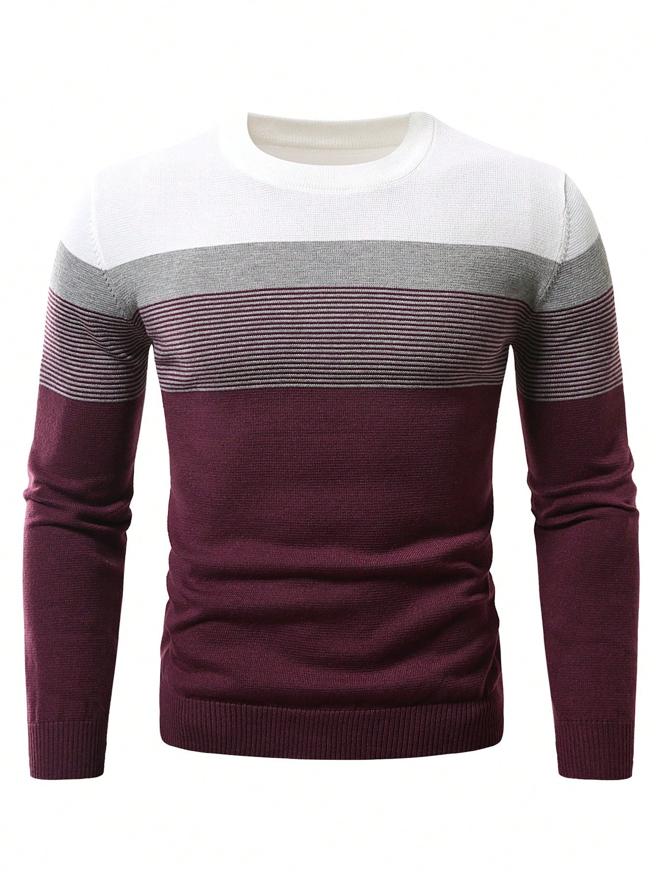 Men's Color Block Slim Fit Sweater