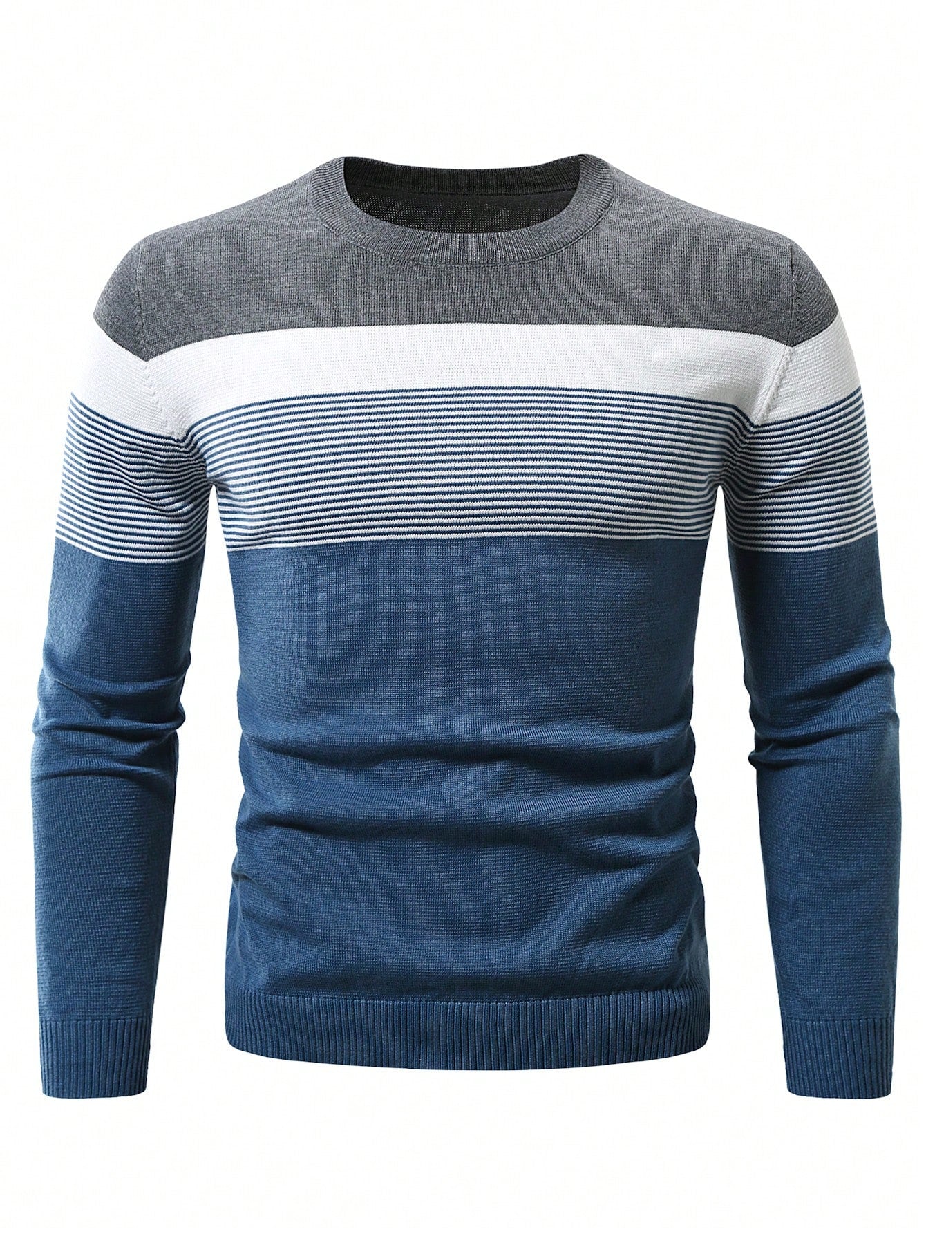 Men Color Block Sweater