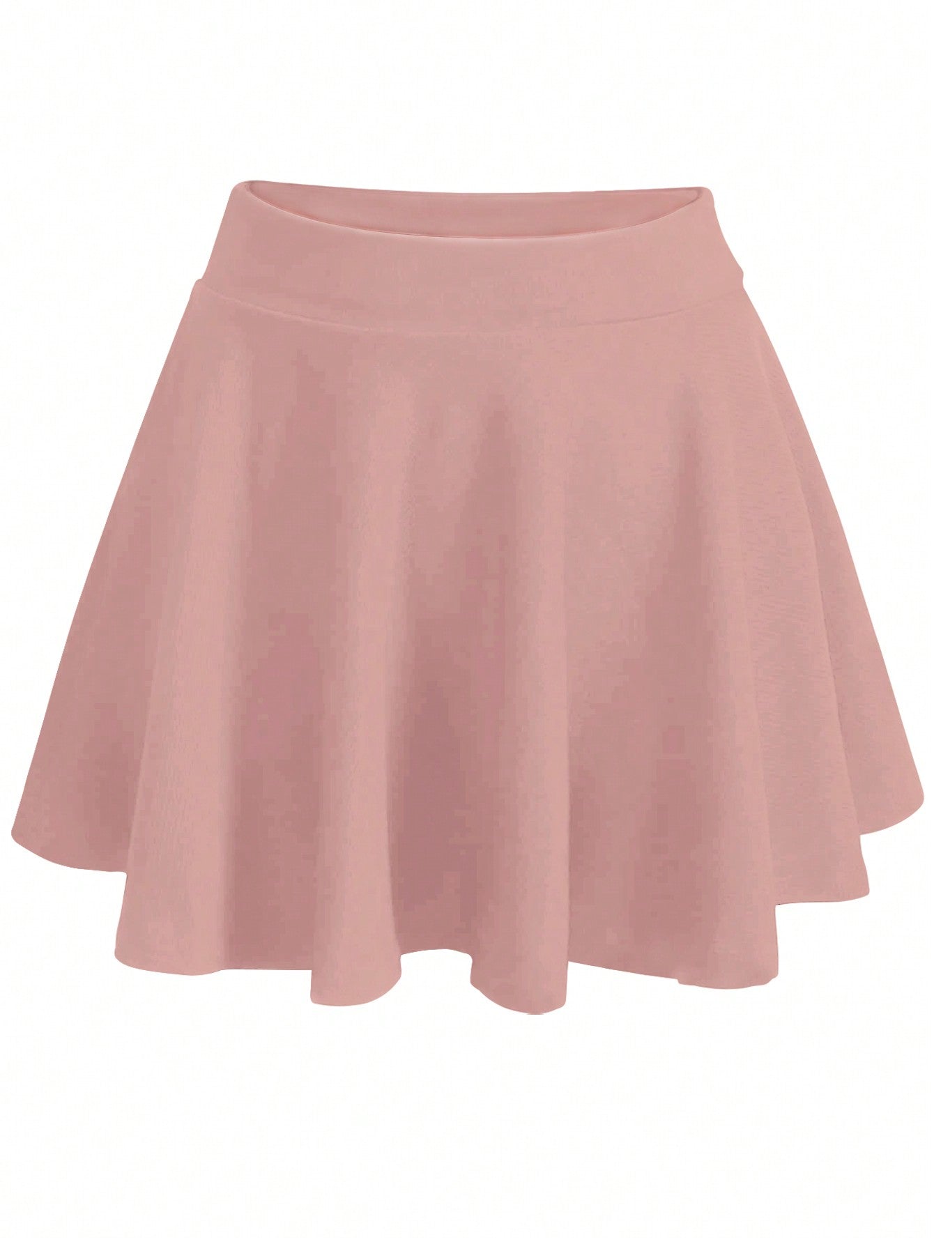 Qutie Plus Elastic Waist Solid Skirt