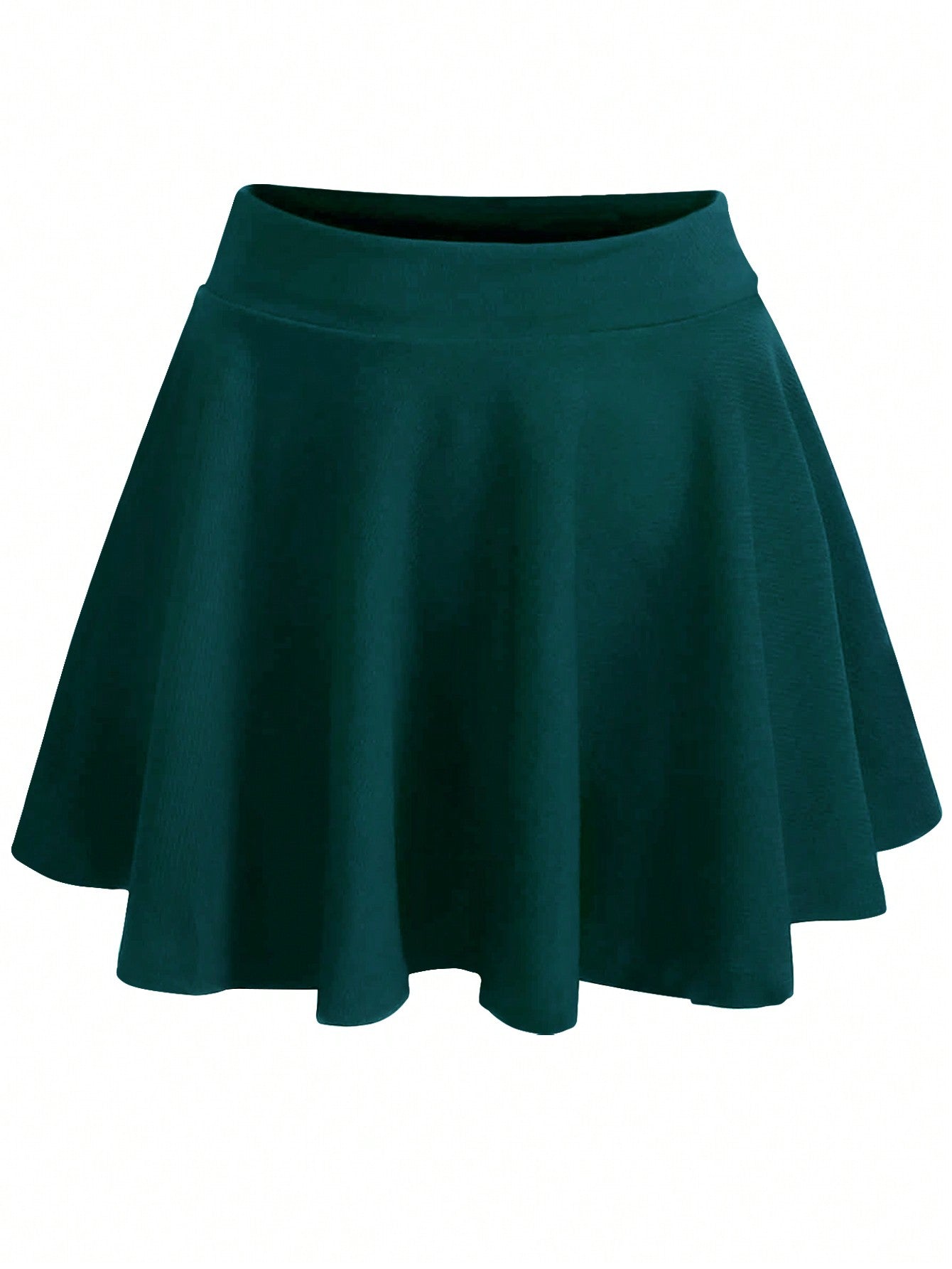 Qutie Plus Elastic Waist Solid Skirt