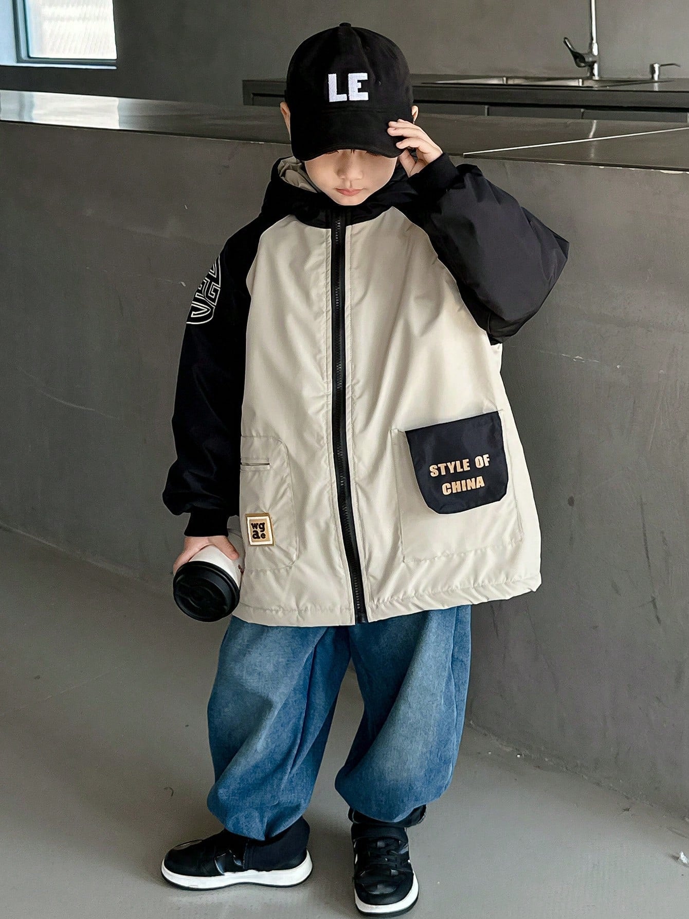 Boys' Casual Warm Padded Jacket For Autumn/winter