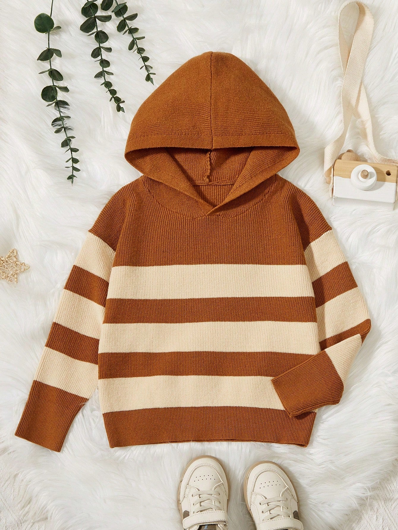 Toddler Boys' Casual Striped Hoodie Sweater For Any Occasion