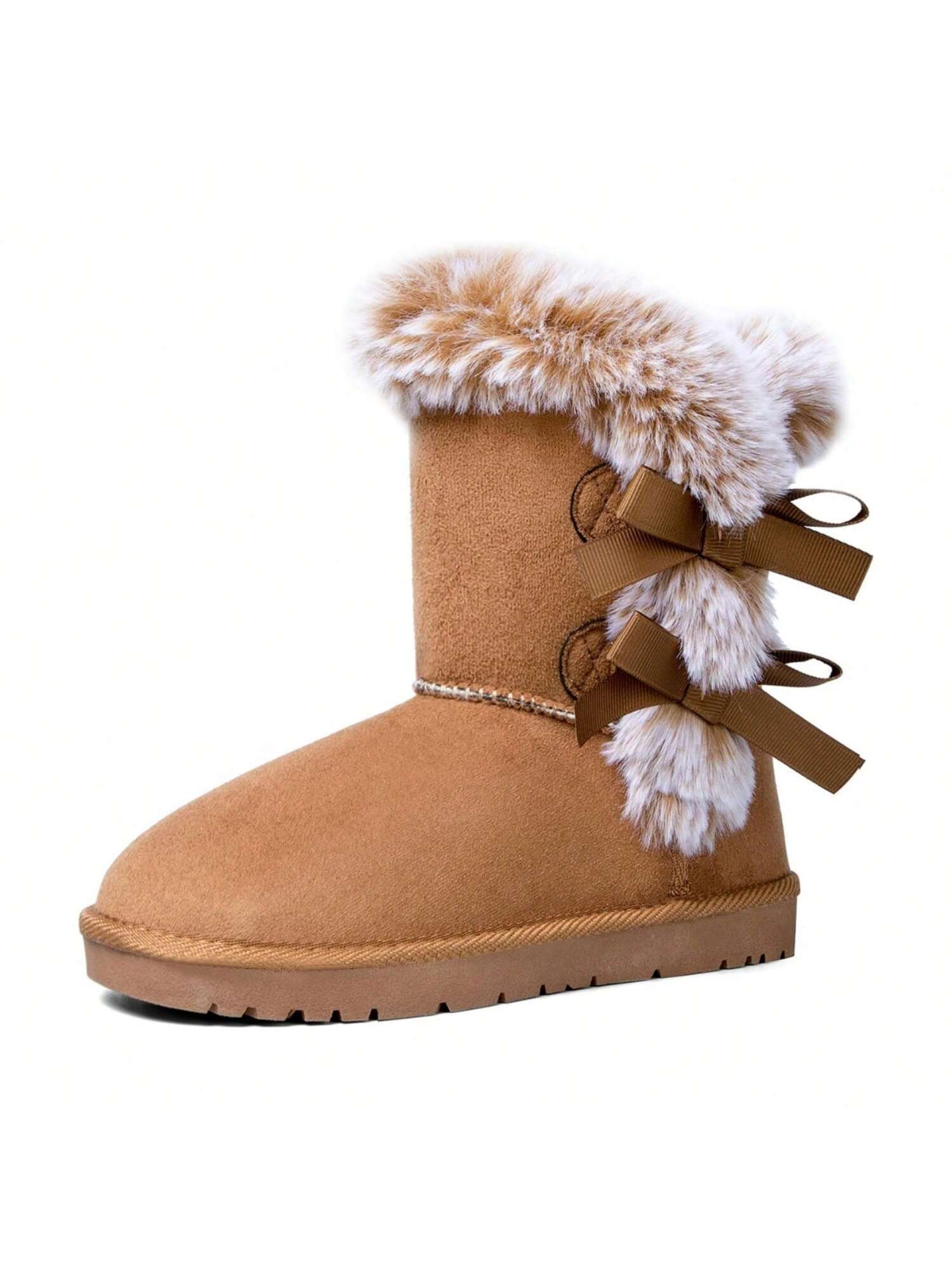 Women Snow Boots Classic Mid-Calf Fur Lining Fashion Winter Boots