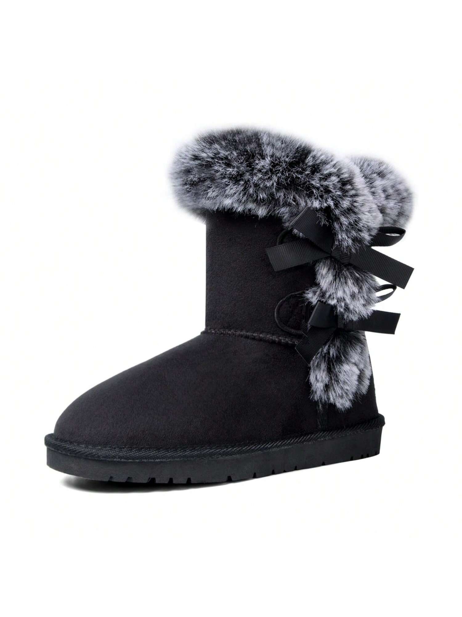 Women Snow Boots Classic Mid-Calf Fur Lining Fashion Winter Boots