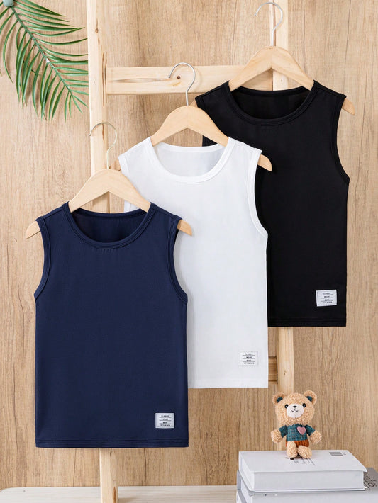 Kids Tween Boy Multi-Pack Letter Print Sleeveless Tank Tops