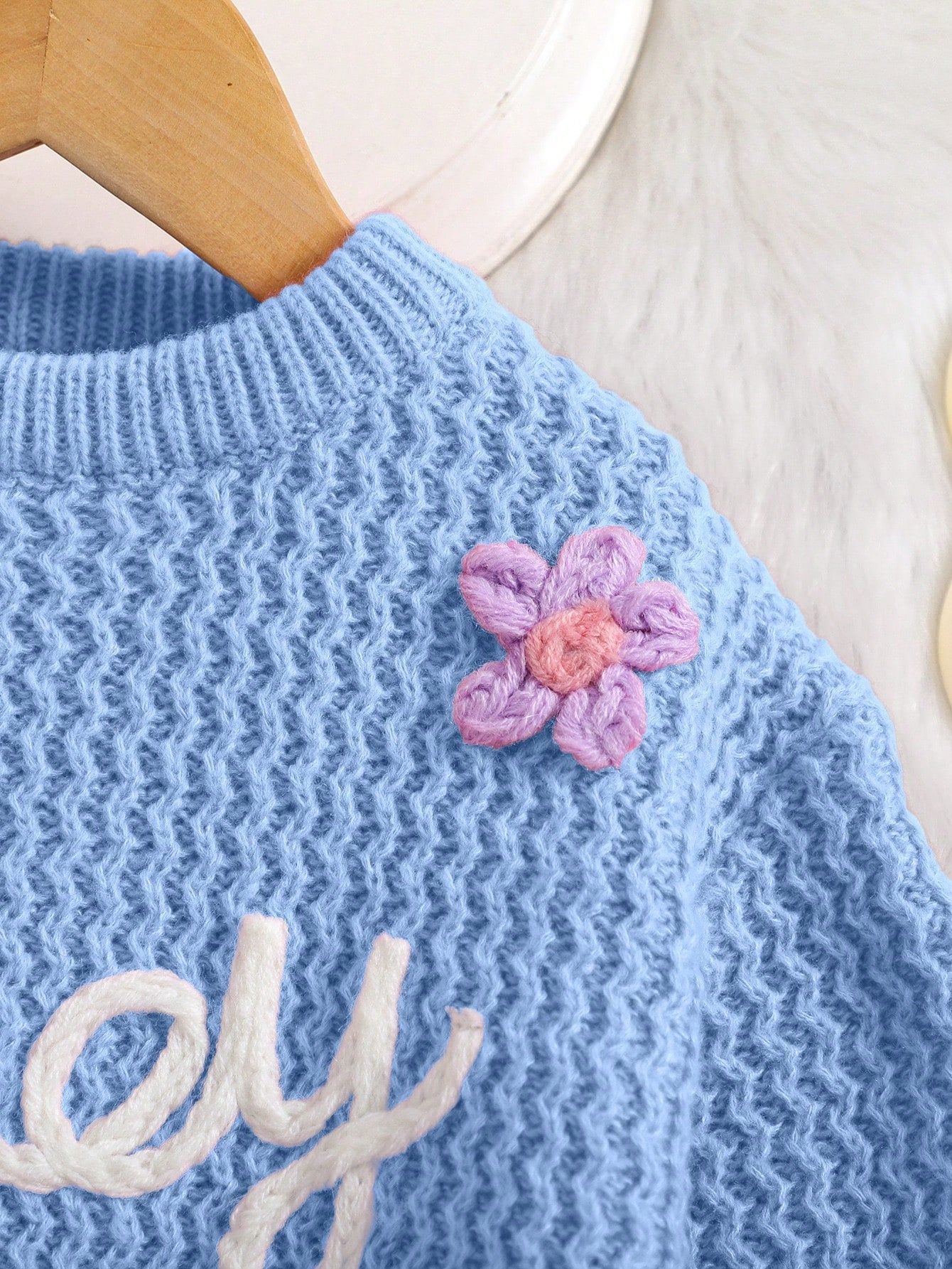 Young Girl Lovely Embroidered Sweater