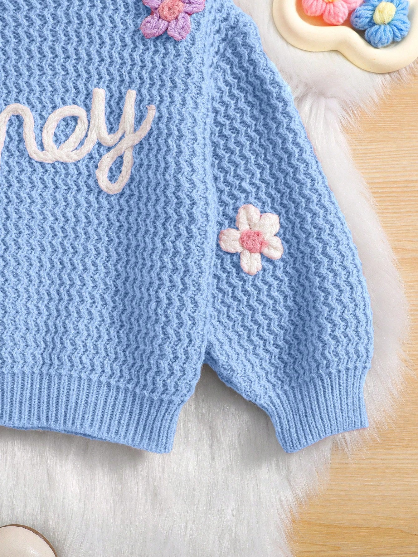 Young Girl Lovely Embroidered Sweater