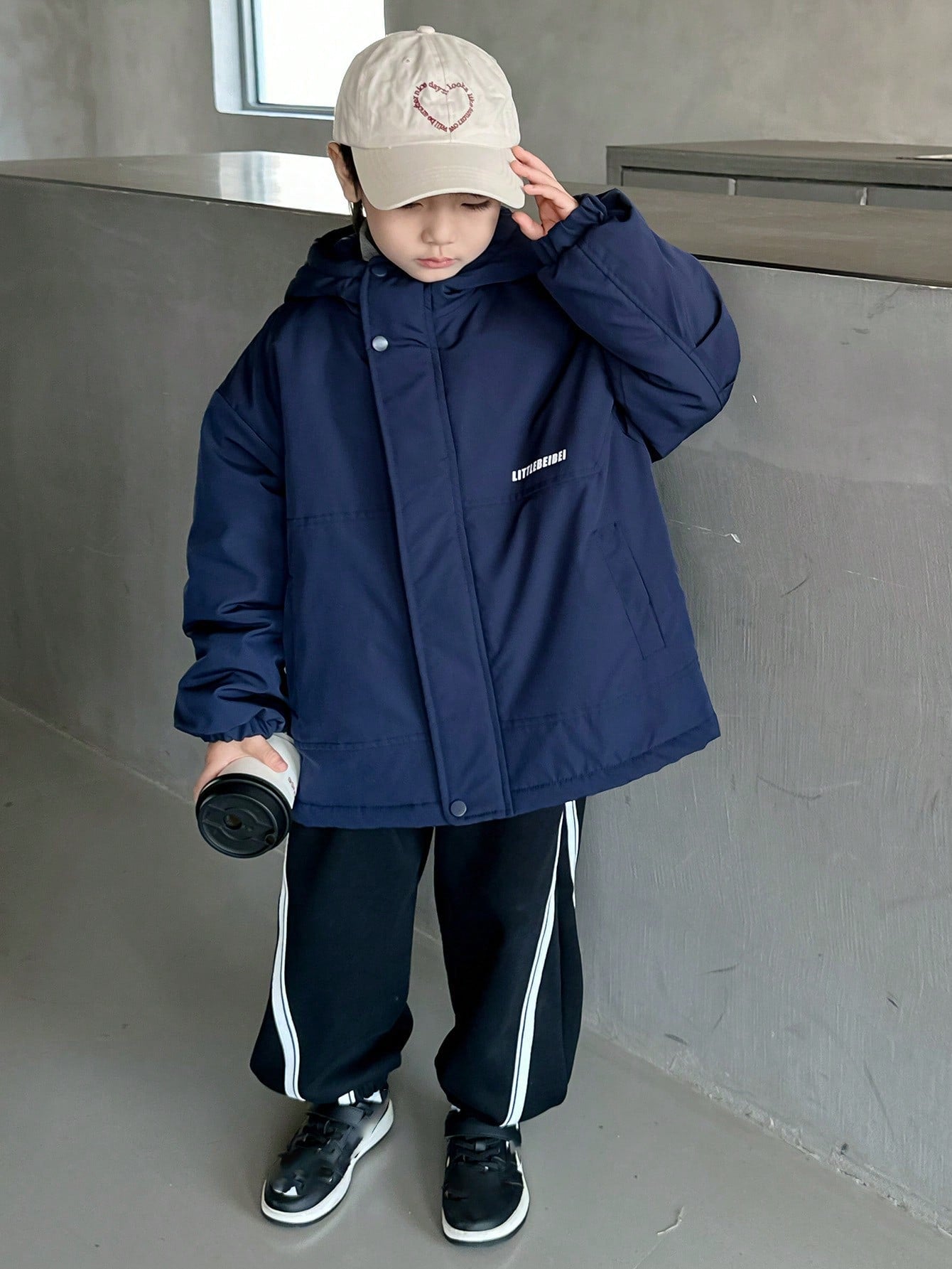 Boys' Casual Warm -padded Jacket For Autumn And Winter