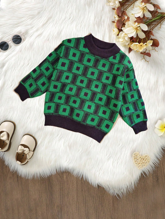 Toddler Boys' Printed Sweater