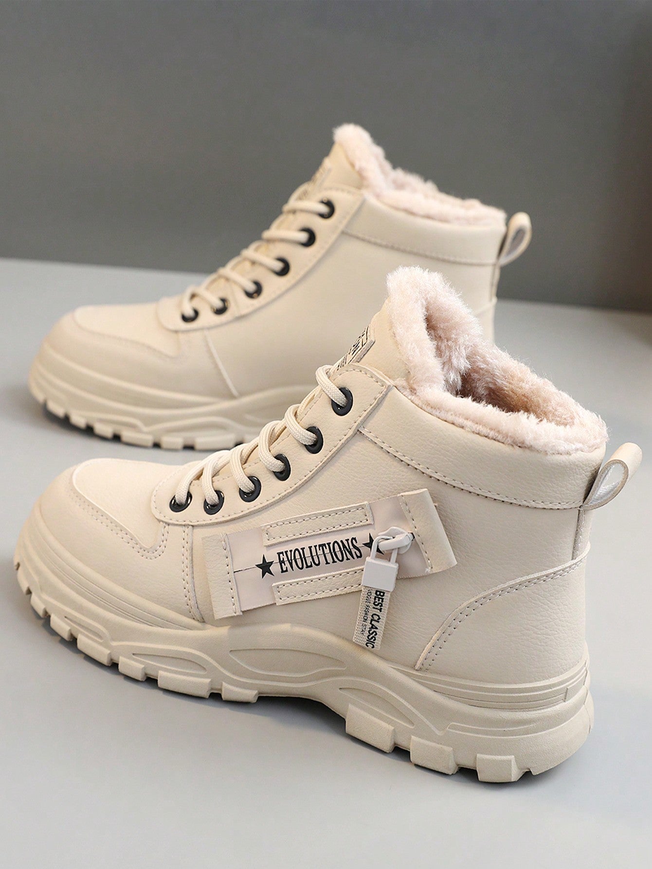 Winter High Top Women's Boots - Fashionable, Wear-resistant And Casual, With Increased Height And Sporty Style