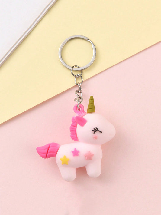 1pc Light Pink Soft Adhesive Unicorn Backpack Pendant, Cartoon Pony Pendant, Event Commemorative Small Gift, Keychain Small Pendant Toy,The Gift For Kids,Suitable For Dress Up Your Backpack