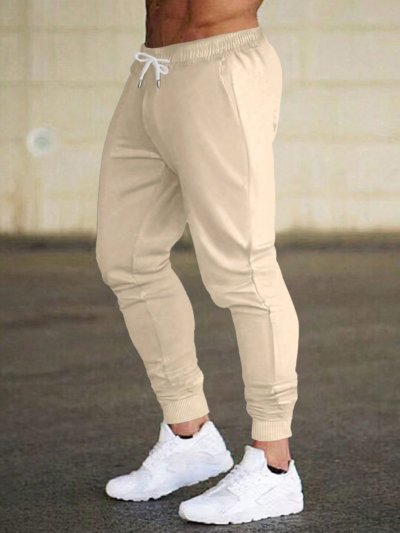 Men's Elastic Waist Drawstring Jogger Pants