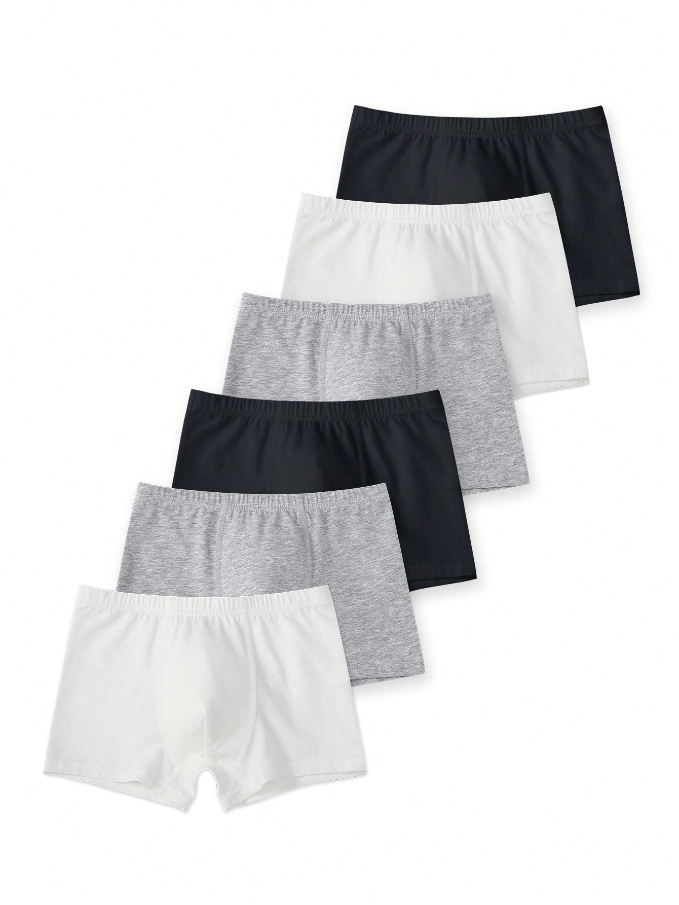 Young Boy 6-Piece Solid Color Boxer Briefs