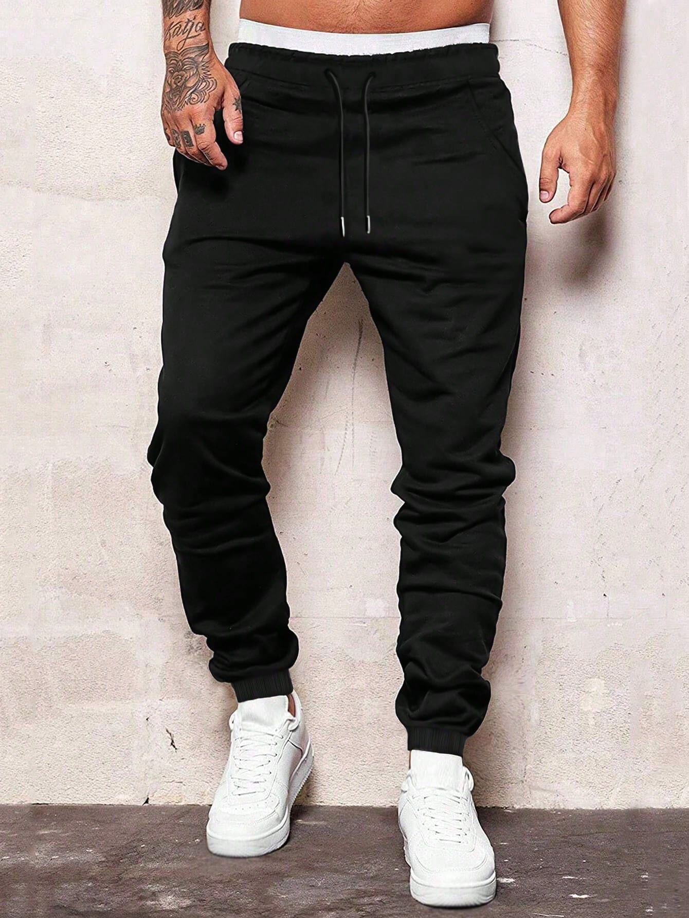 Men's Elastic Waist Drawstring Jogger Pants