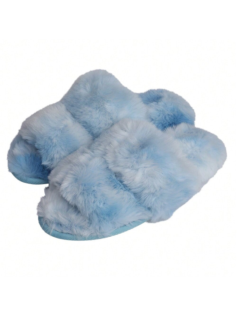 Pupeez Women's Stylish Fur Tie & Dye Slippers