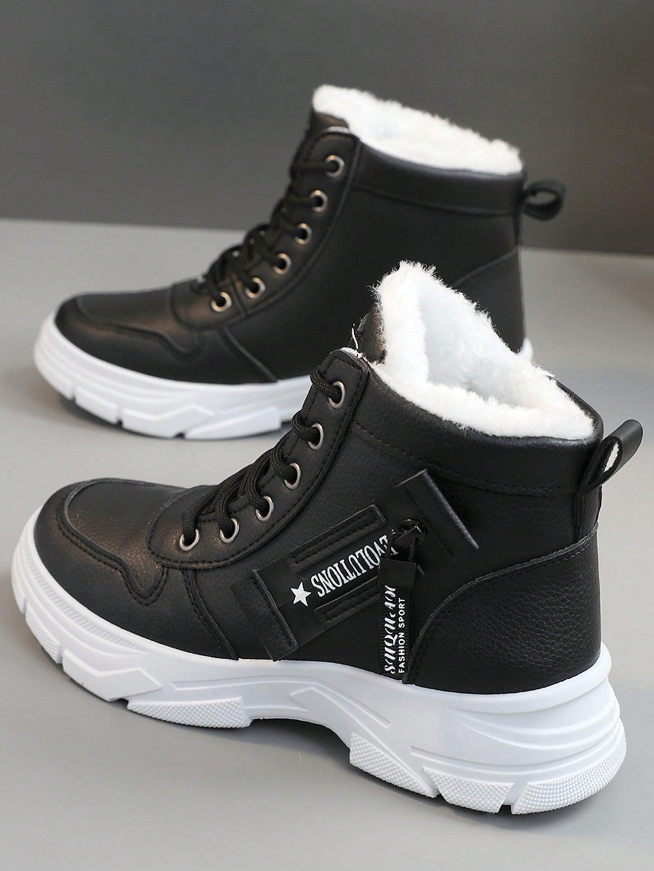 Winter High Top Women's Boots - Fashionable, Wear-resistant And Casual, With Increased Height And Sporty Style