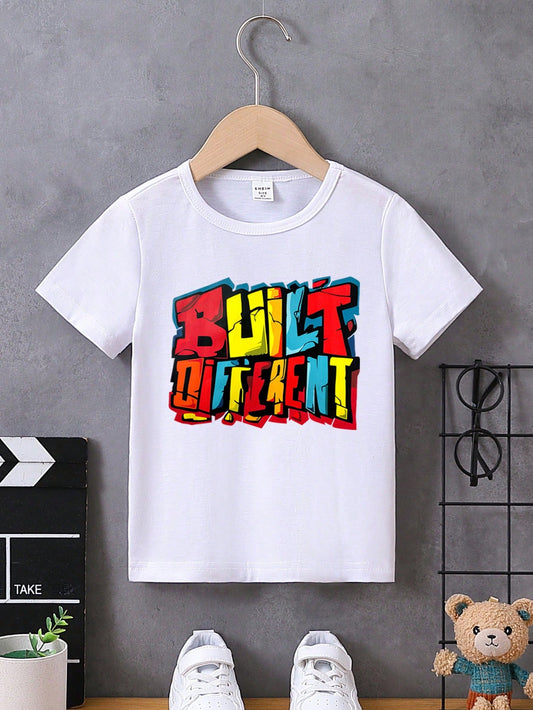 Young Boy Letter Graphic Tee