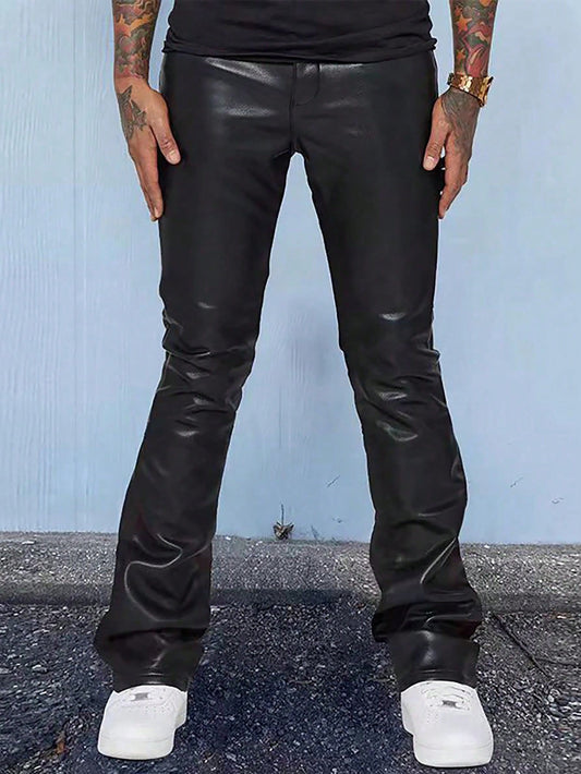 Men's Fashionable Skinny Pu Leather Pants