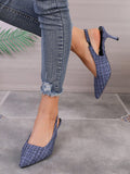 Factory Directly Selling Women's Vintage Money Style Open Toe High Heels, French Style Pointed Heels And Backless Shoes For Spring/Summer