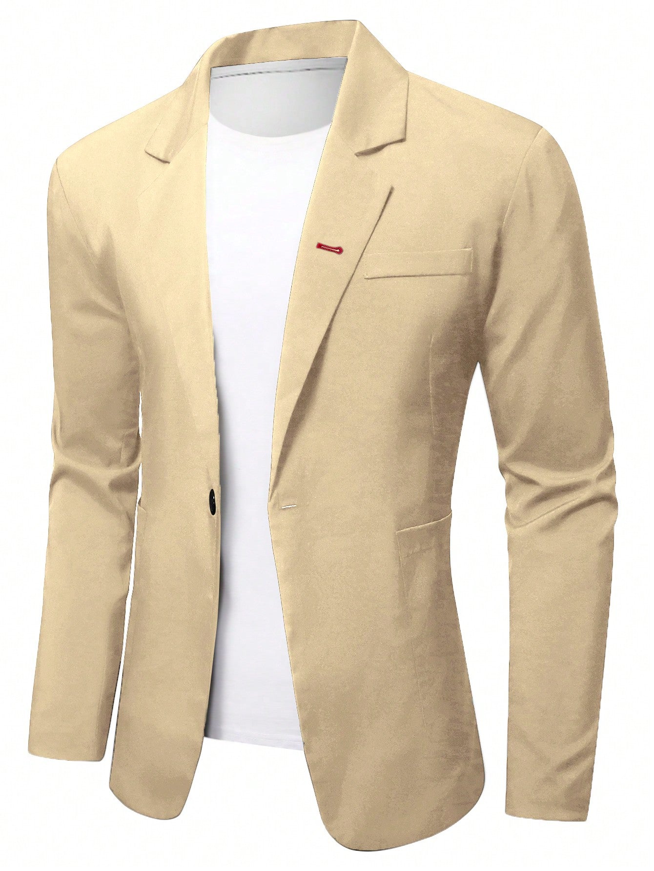 Men 1pc Single Button Blazer