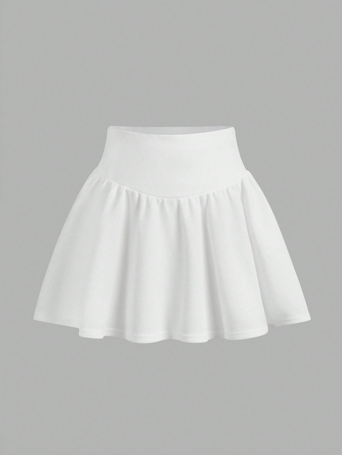 Tween Girl Woven Loose High Waist A-Line Vintage Casual Skirt