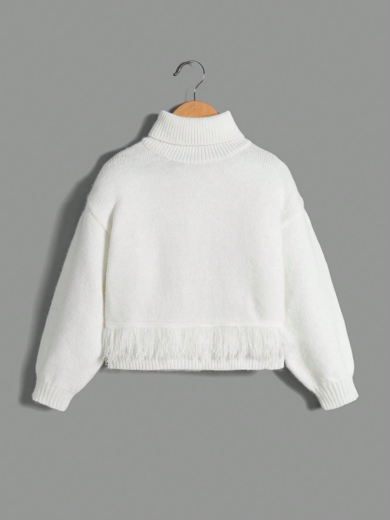 Little Girls' Casual Turtleneck Pullover Sweater With Long Sleeves