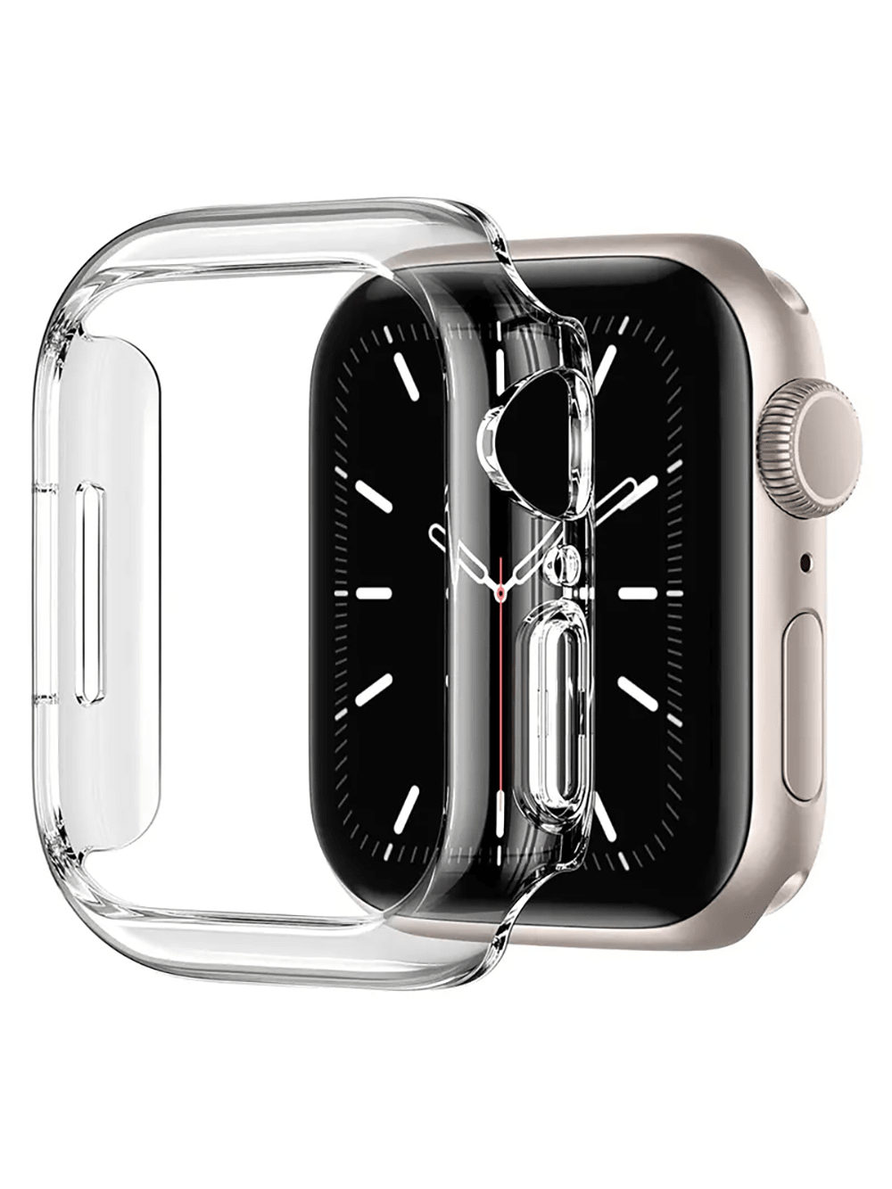 PC Shockproof Ultra-Thin Anti-Scratch Frame Compatible With Apple Watch Series 38/42/40/44/41/45/49mm,Woman Men Watchband Accessories For  Series 9/8/7/Se/6/5/4/3 [NO Screen Protector]