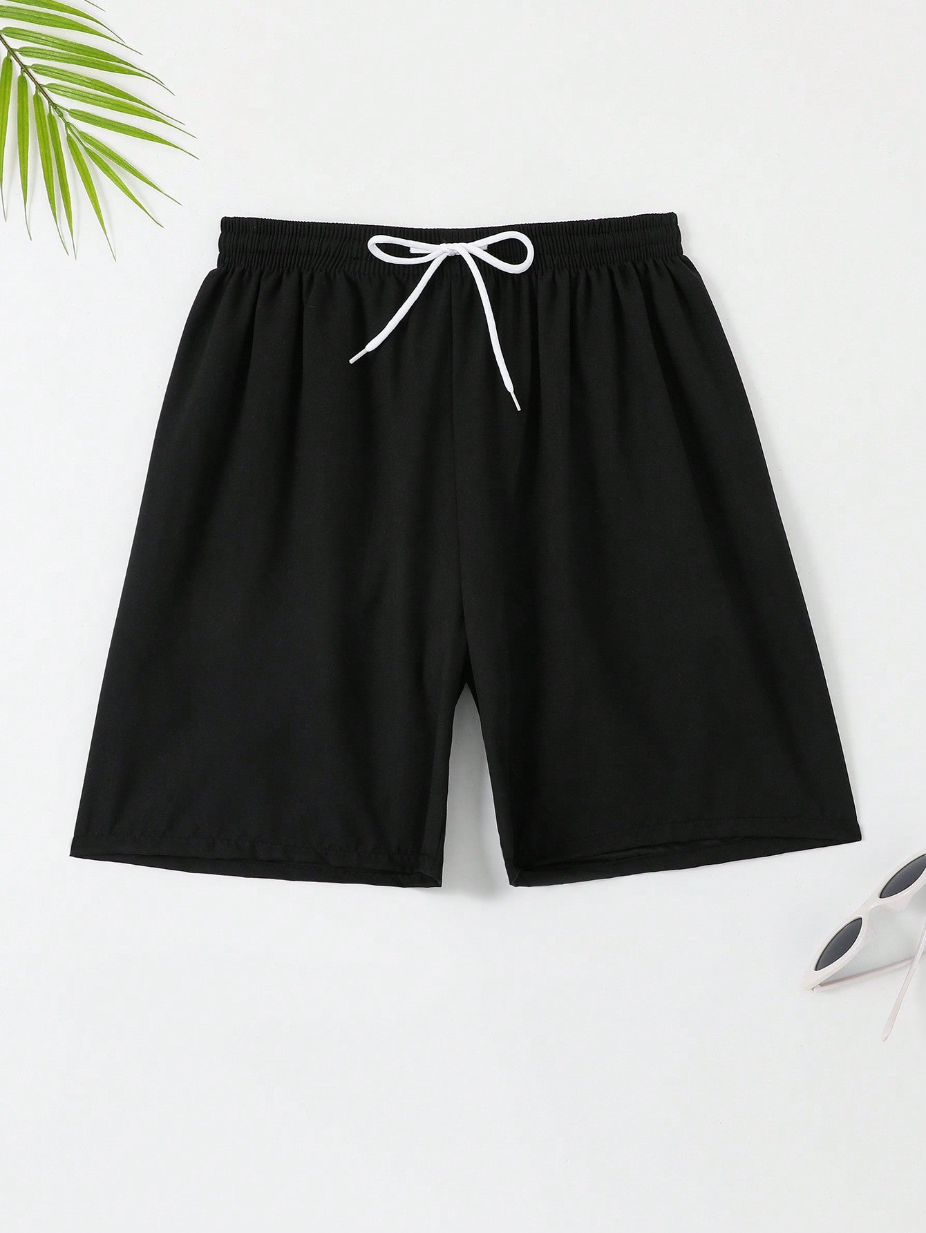 Teen Boys Drawstring Waist Beach Shorts