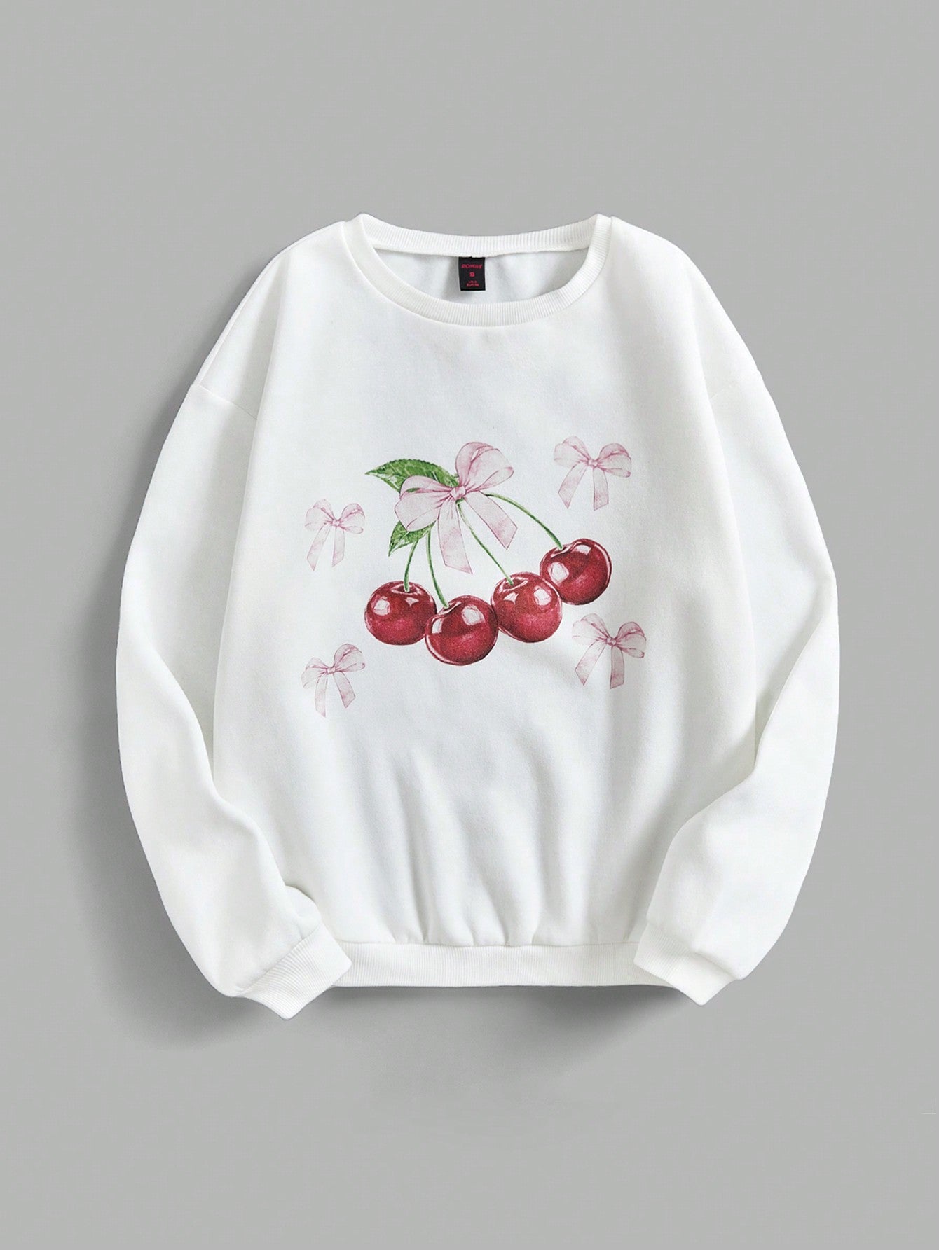 Sweatshirt With Printed Patterned Round Neckline