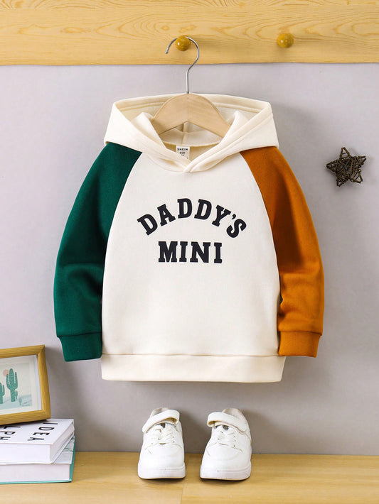 Young Boy Color Block Hoodie With Raglan Sleeve