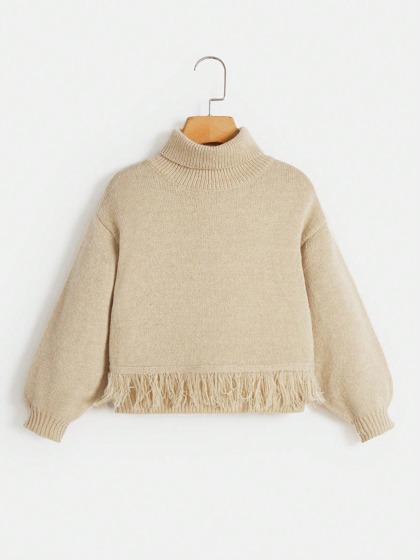 Girls (Small) Long-Sleeved Turtleneck Casual Sweater