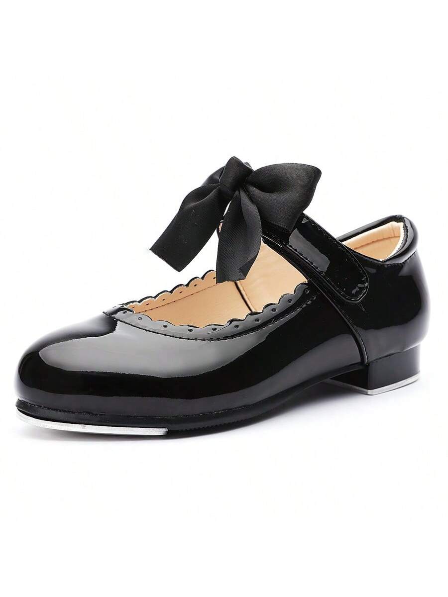 Lace Up Leather Tap Shoes Dance For Girls Little Kid Big Kid