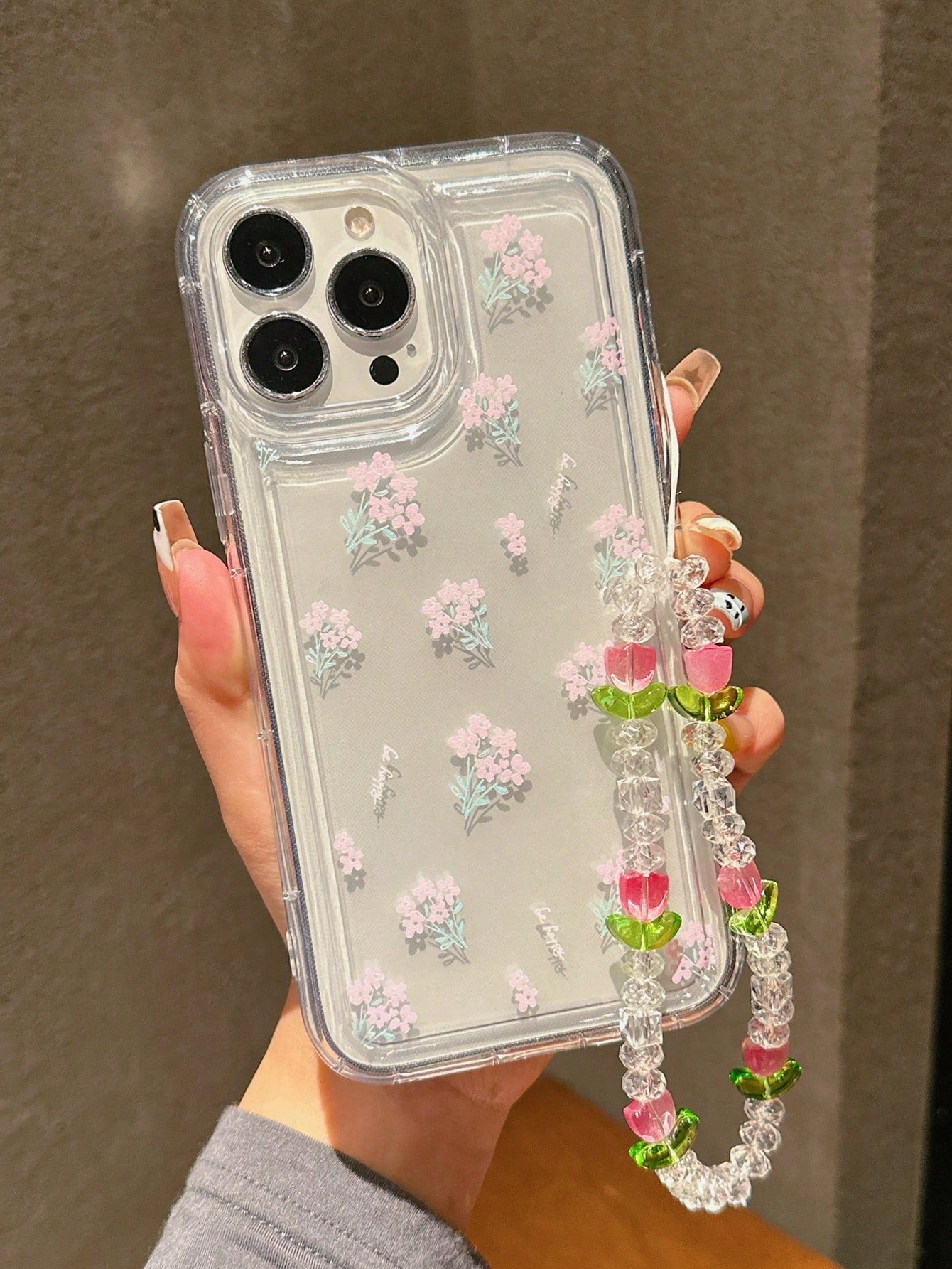 Yuan Xu Vacation Ditsy Floral Pattern Transparent Phone Case