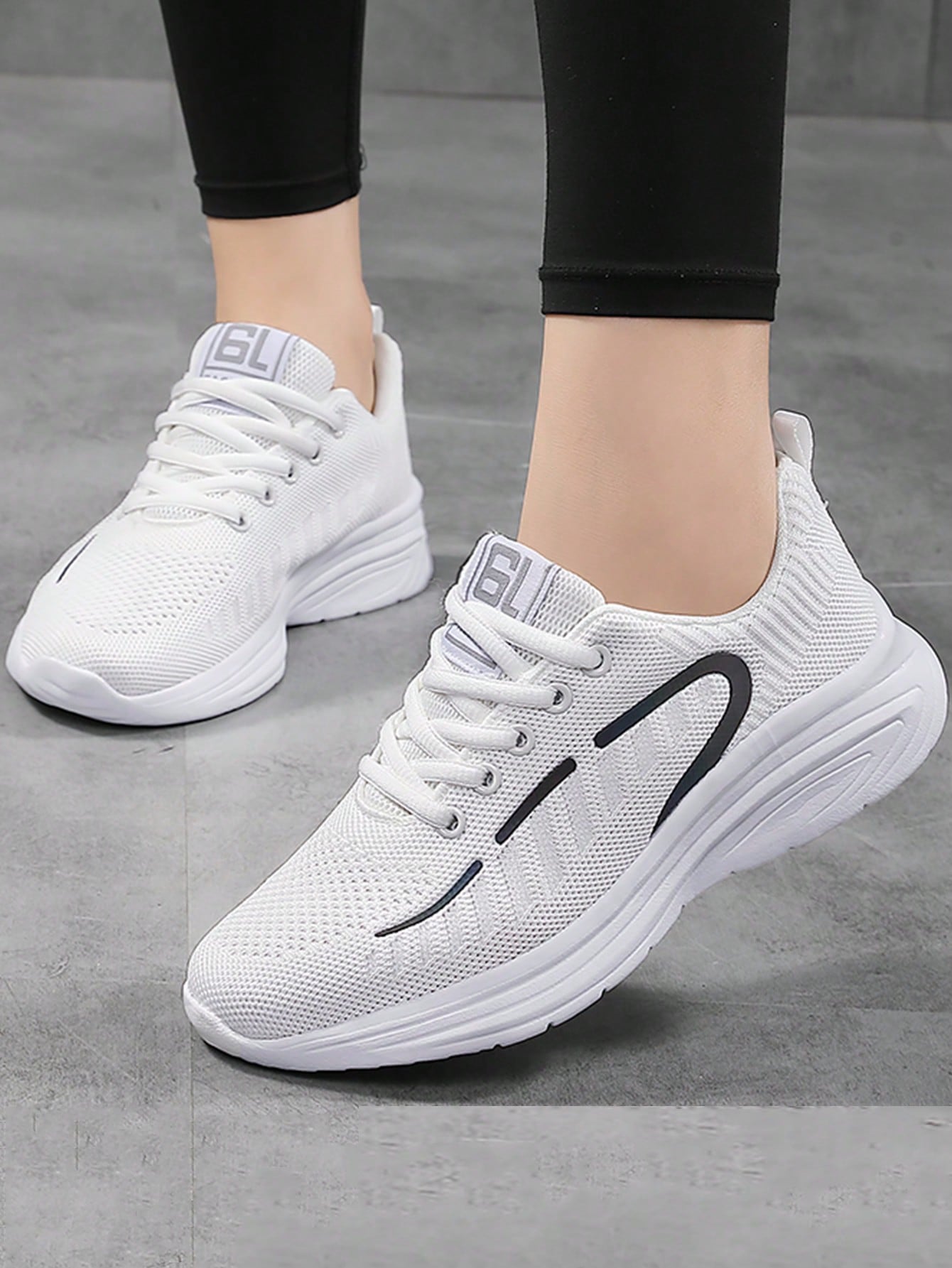 Casual Sports Shoes,Women's lightweight and simple solid color low-top sports shoes, women's casual breathable woven women's shoes