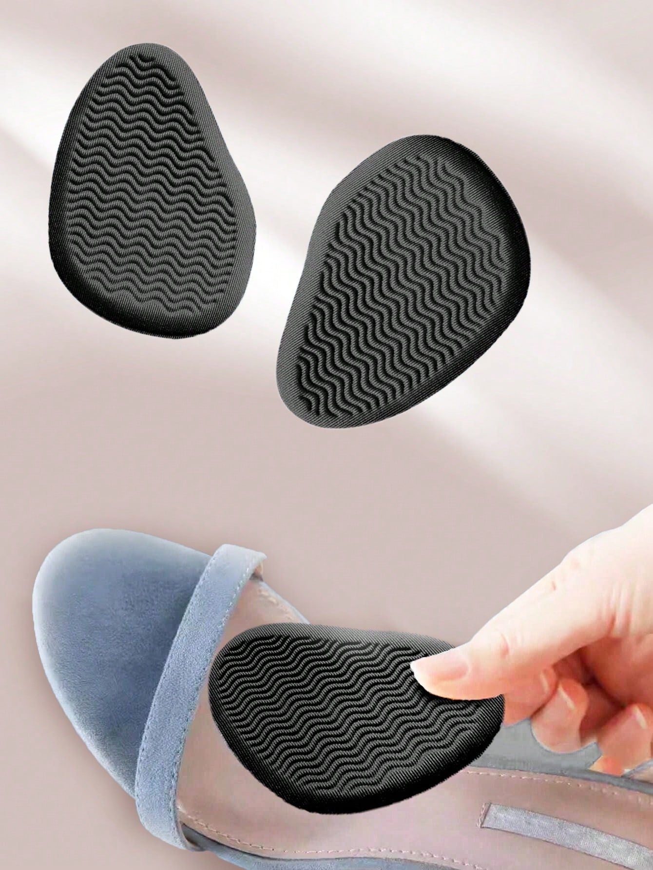 1 Pair Forefoot Insert Cushion Pads For Women Shoes Anti Slip Silicone Foot Pain Relief Pads For High Heels Sandals Gel Shoe Insoles