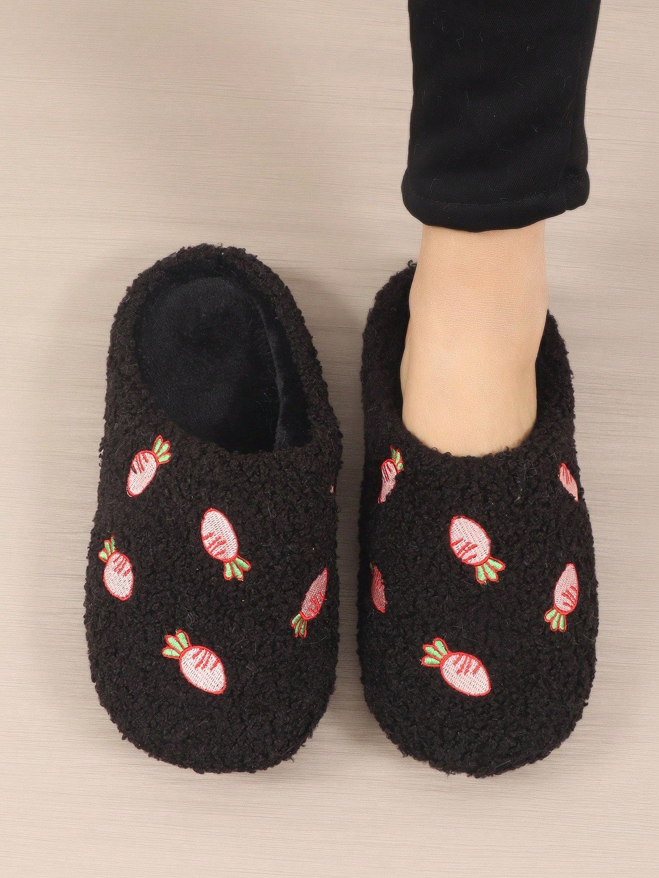 Ladies' Soft-Sole Plush Indoor Slippers, Warm & Lightweight For Autumn And Winter, Bedroom