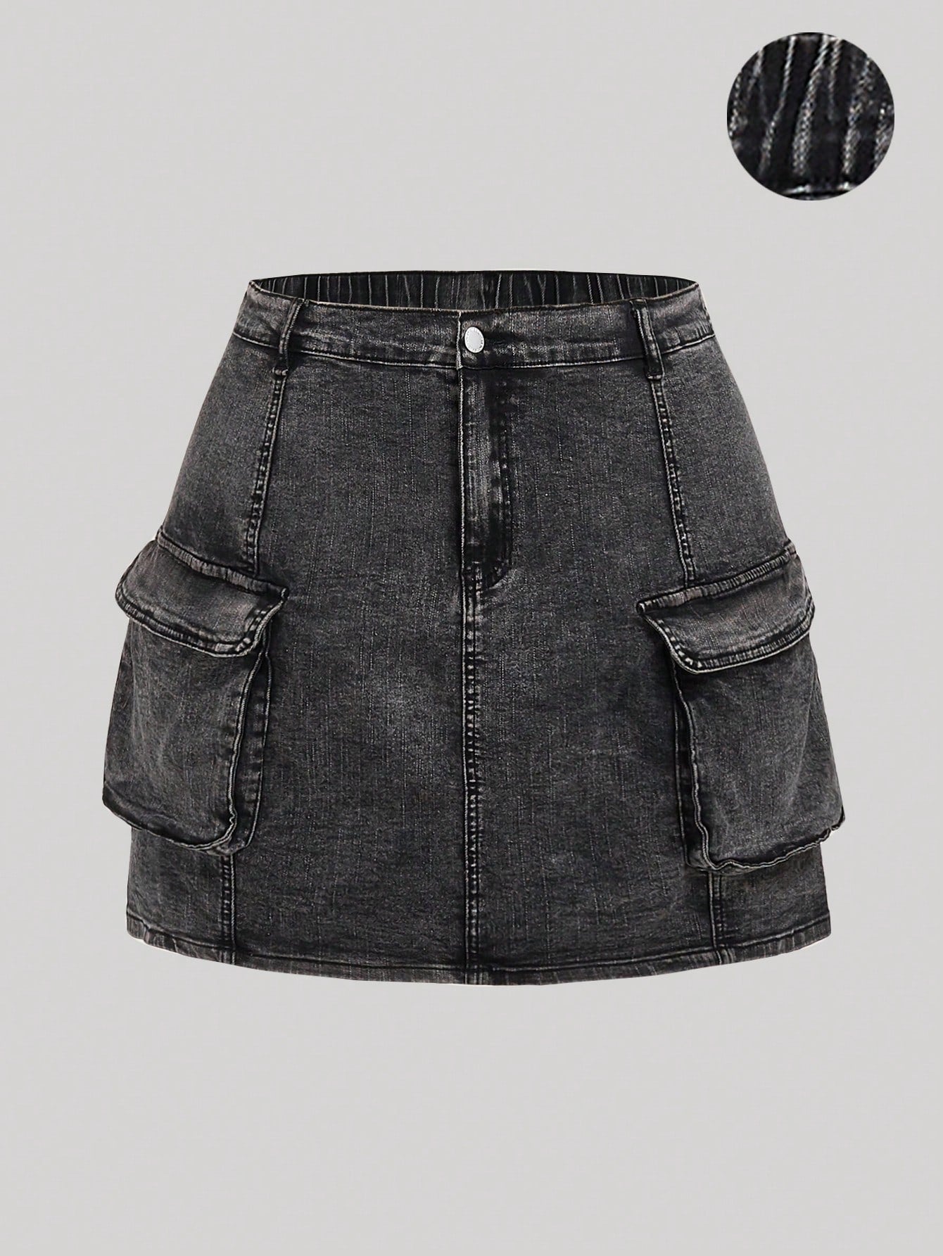 Women's Plus Size Casual Denim Mini Skirt