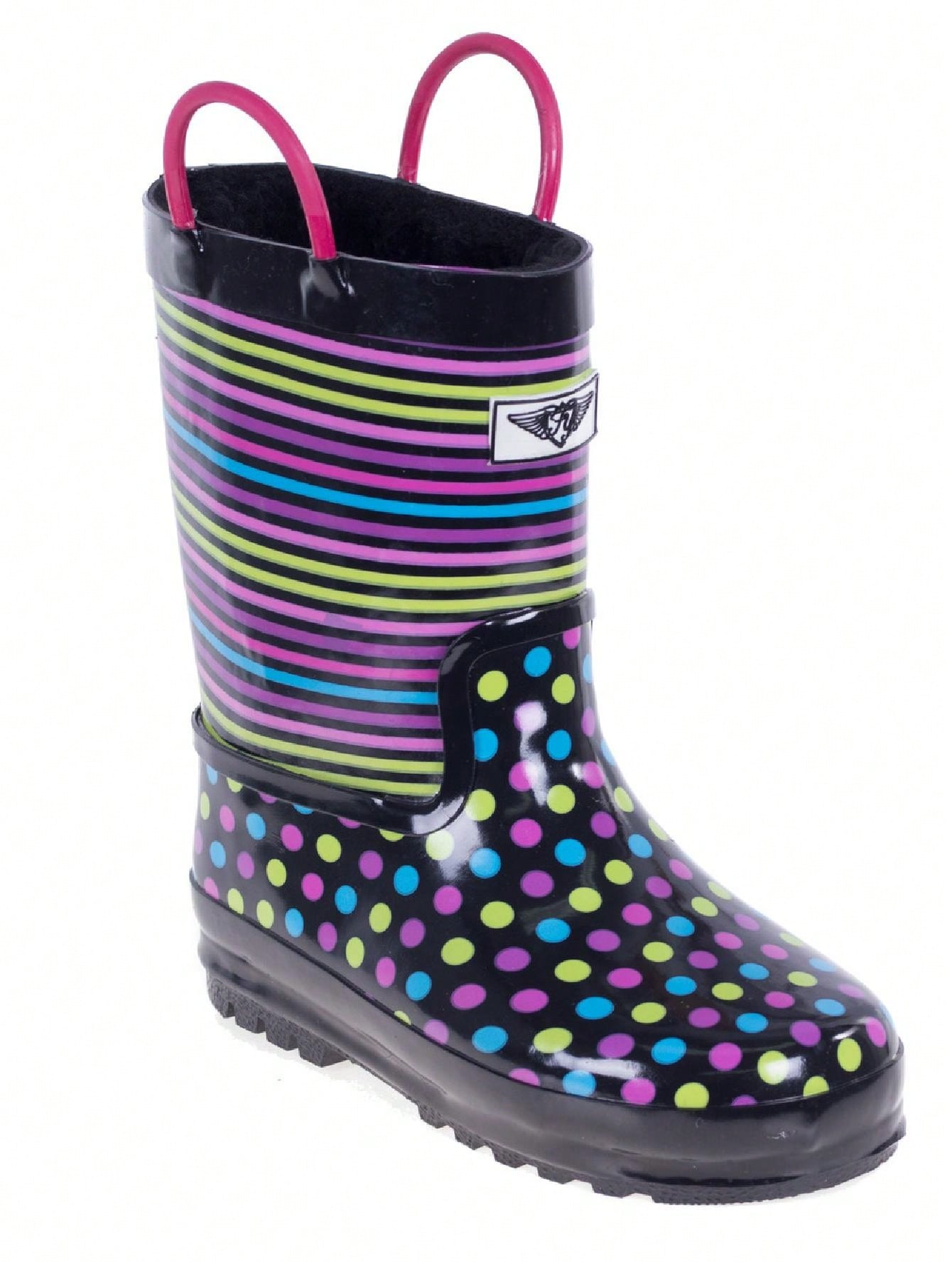 Kids Fashion Rubber Rainboot  W Fuax Fur