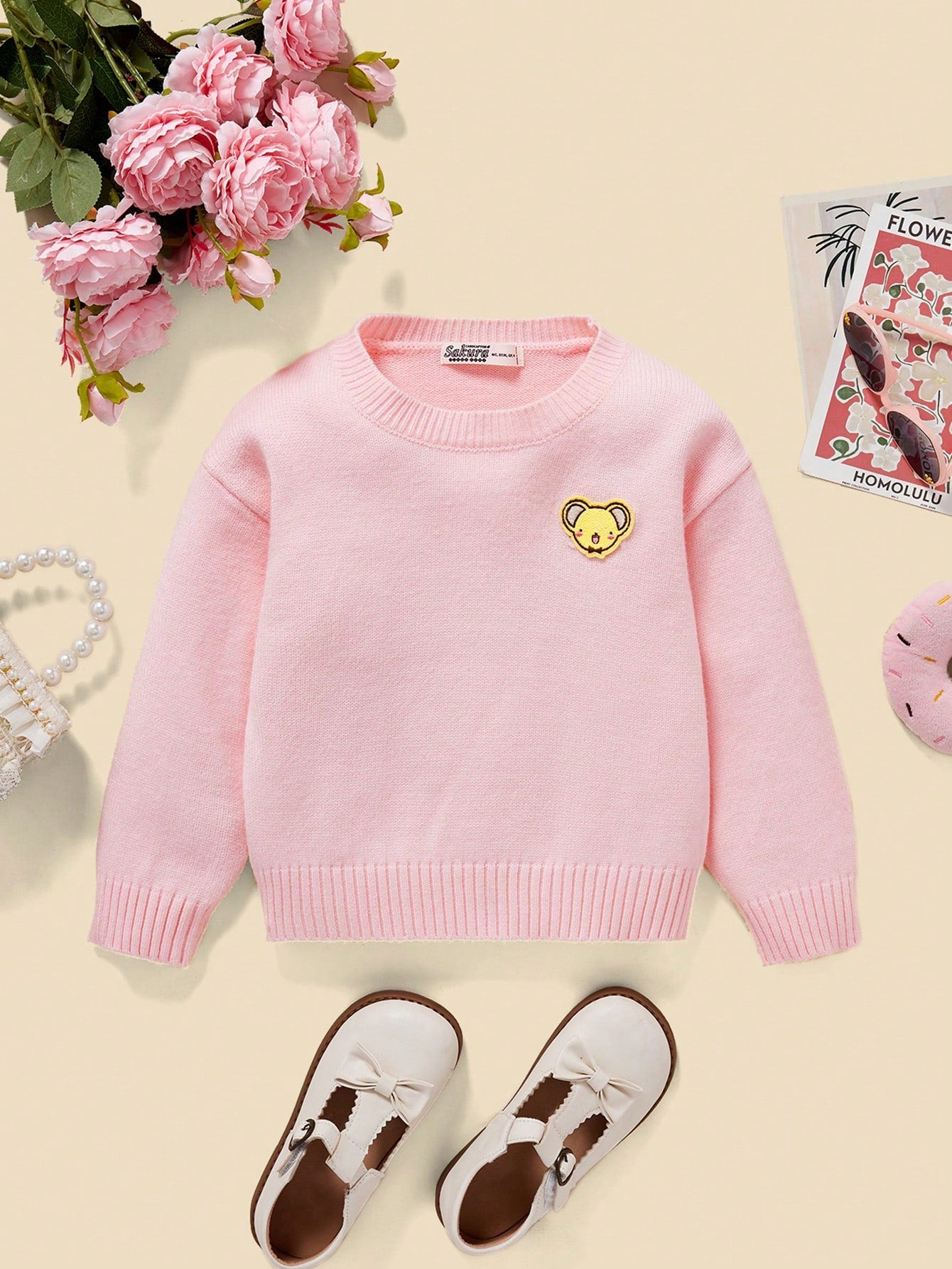 CARDCAPTOR SAKURA | Young Girl Casual Round Neck Pullover Sweater With Long Sleeves