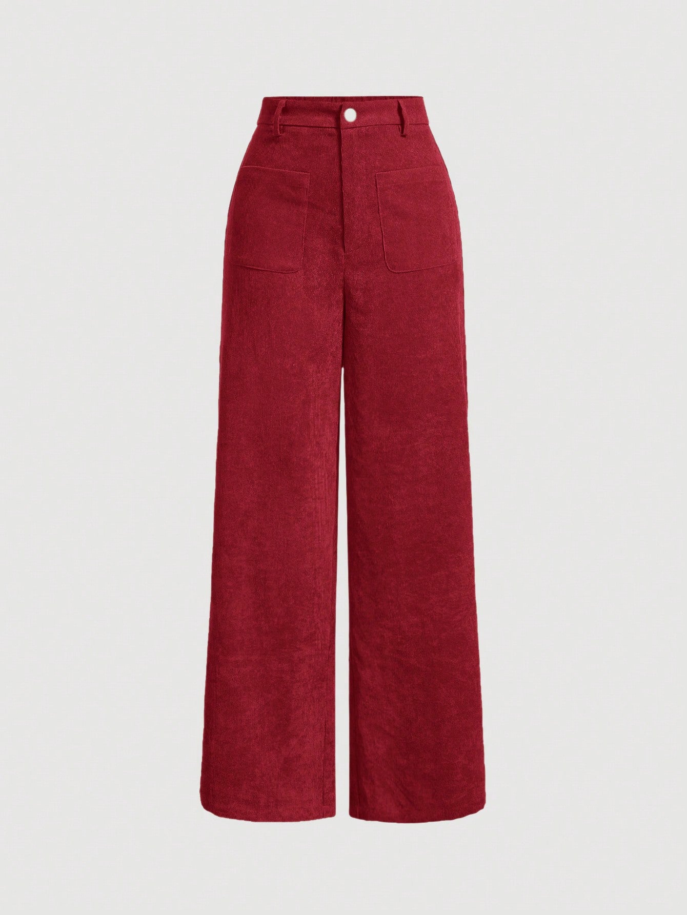 Women's Solid Color Straight Corduroy Pants