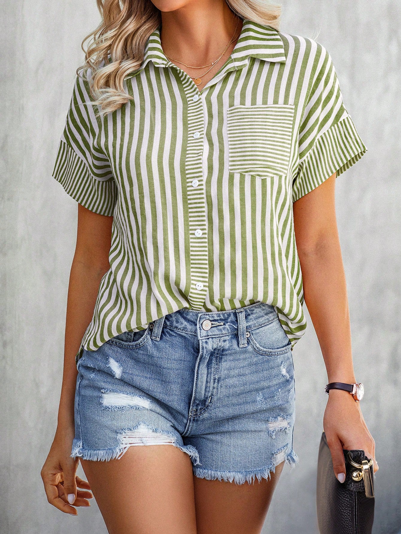 Striped Short Sleeve Shirt