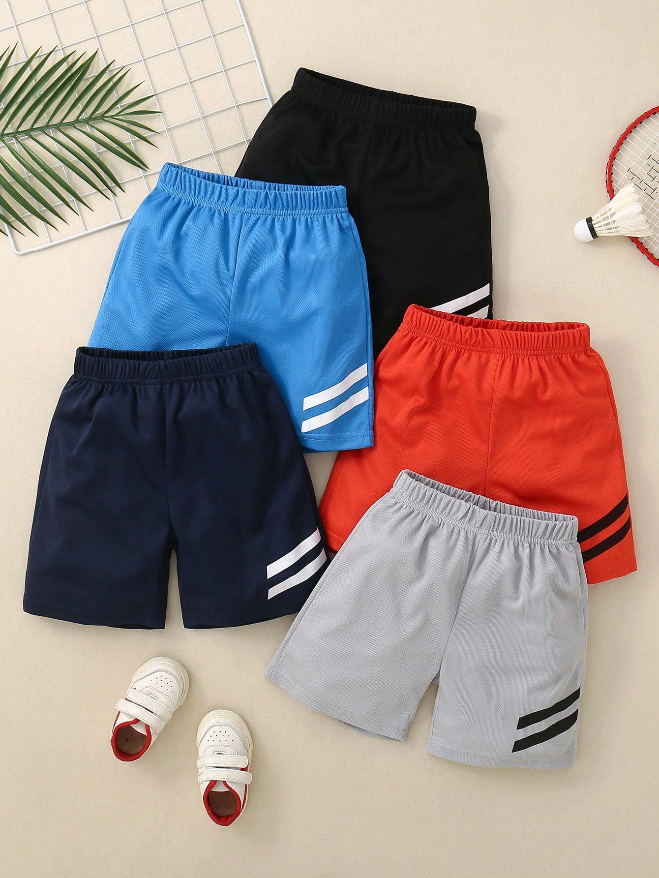 Young Boy Summer School Uniform Shorts, Baseball Style Shorts, Preppy Style