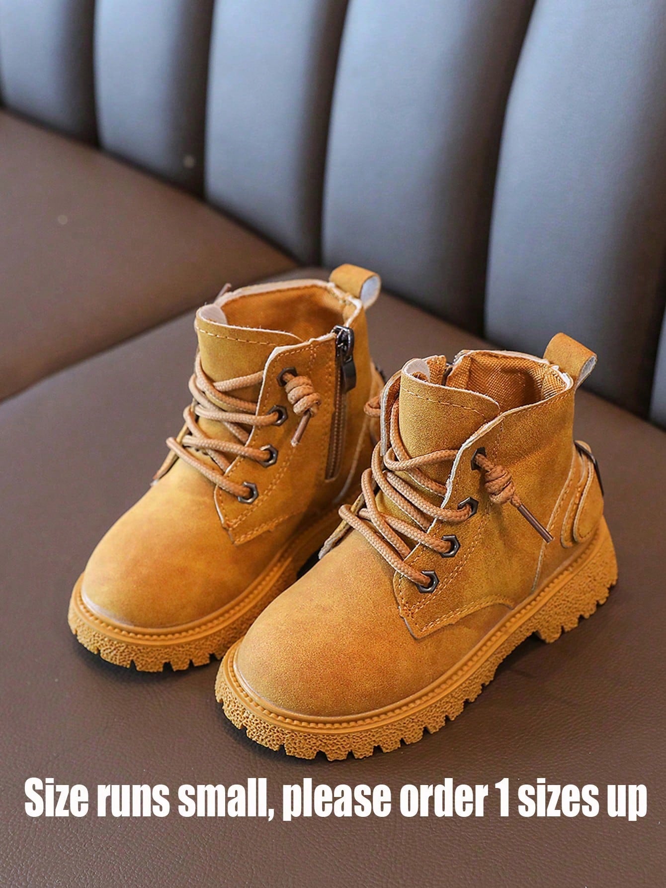 Boys' Fashionable And Comfortable British Style Large Yellow Boots