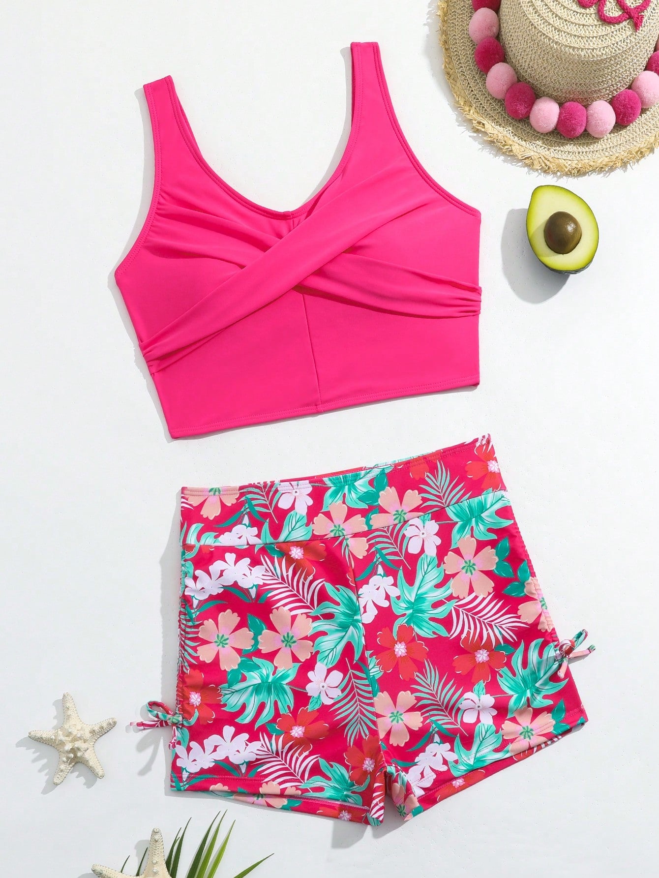 Teen Girl Two Piece Printed Swimsuit