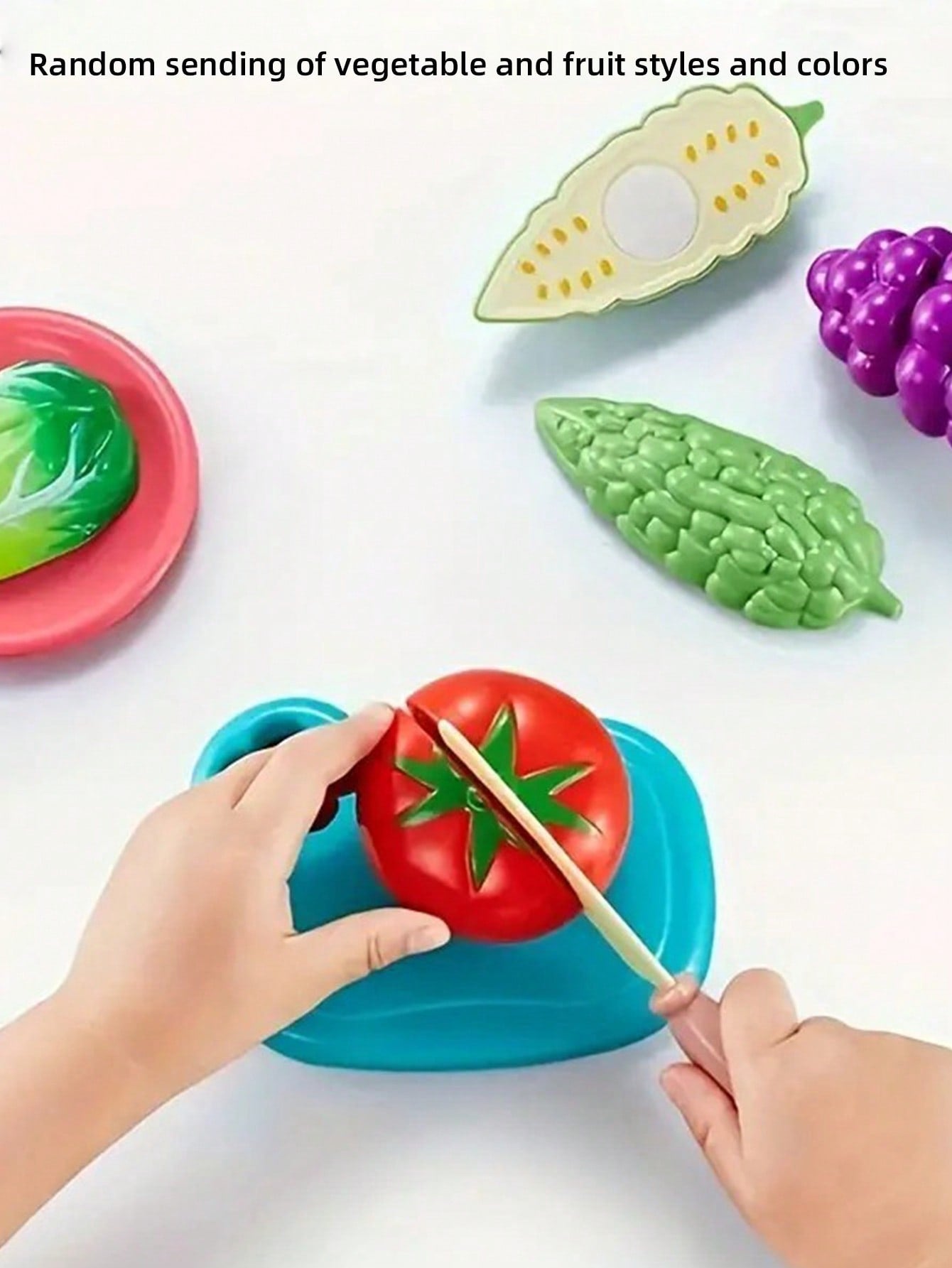 22pcs Random Fruit, Vegetable & Pizza Miniature Toy Set