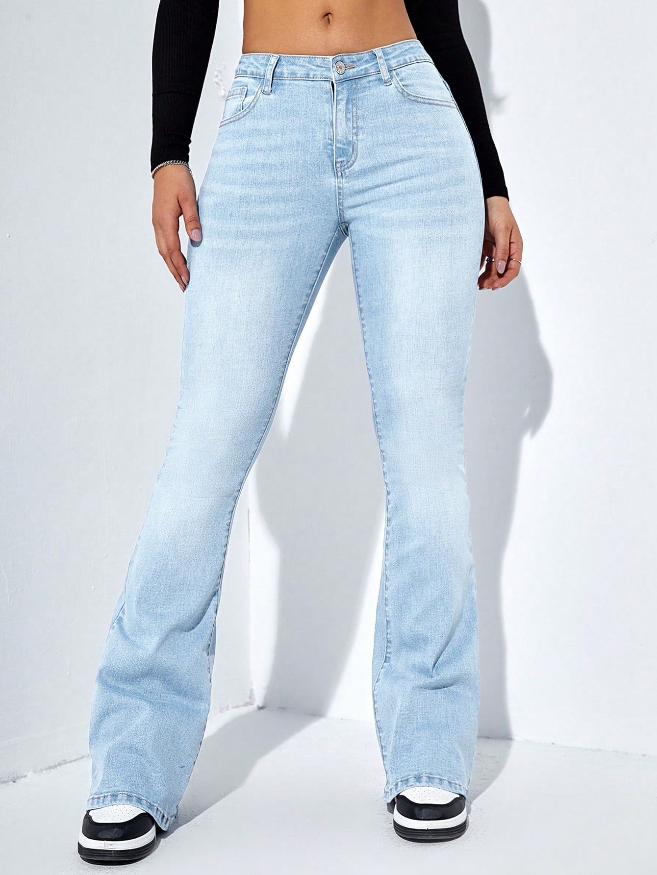 Frenchy Slant Pocket Bootcut Leg Jeans